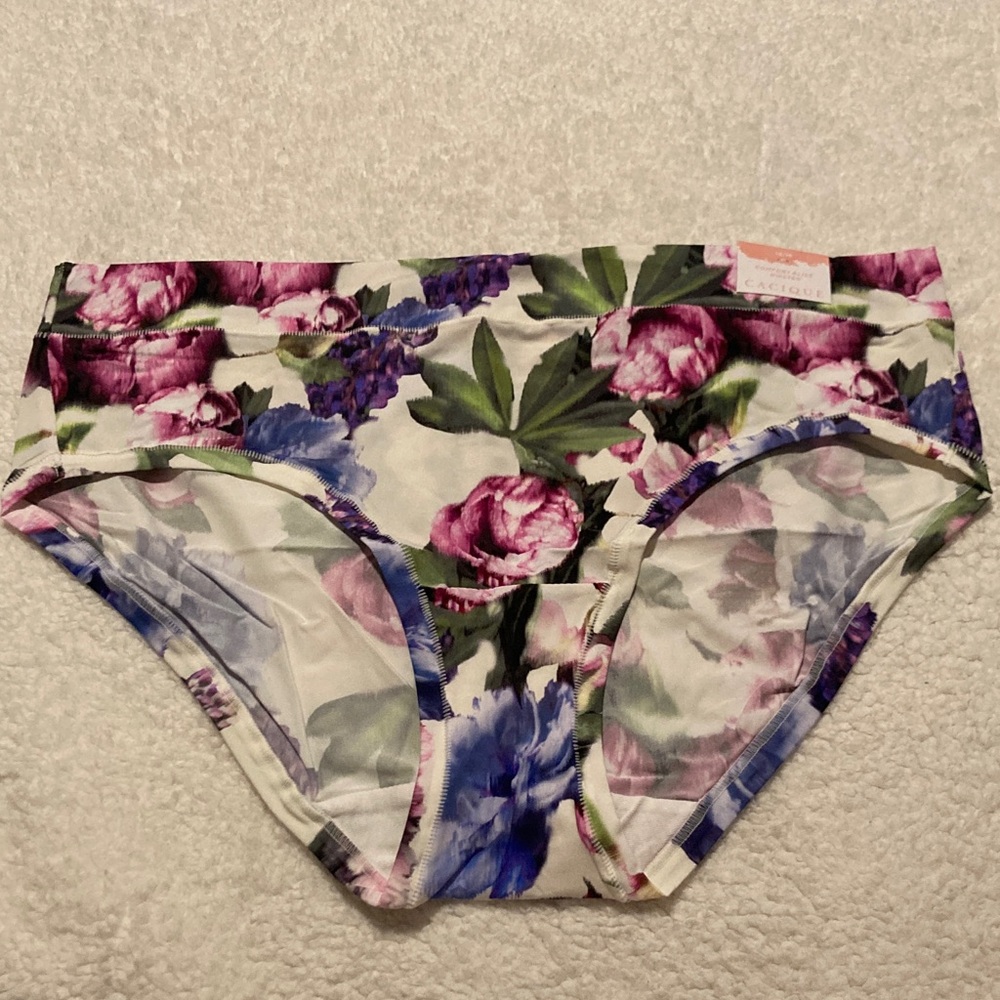 NWT Cacique Lane Bryant Gardenia Mystic Peonies Comfort Bliss Hipster Panties